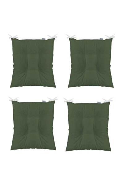 mc.pierobaby Khaki 4-Piece Combination Fluffy Square Chair Cushion 40 x 40 cm