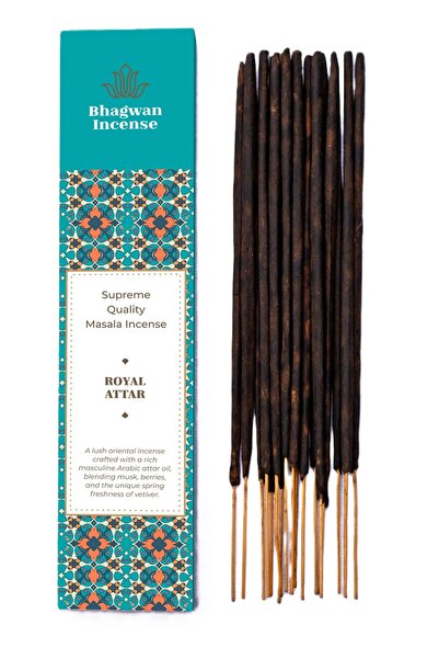 Bhagwan Incense Attar Regal - bețișoare parfumate masala naturale premium, 15g