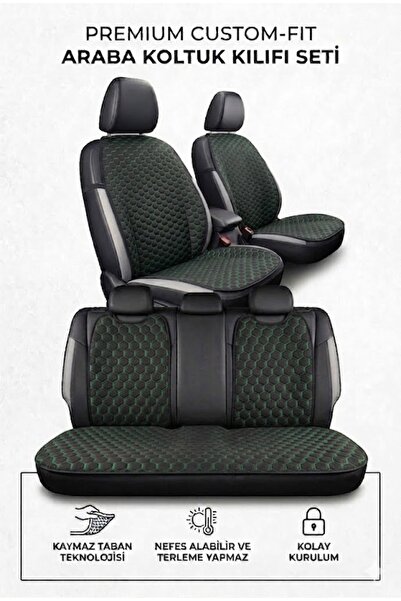 ER-AY OTO TEKSTİL Renault Duster Compatible Car Seat Cover Cushion Set - Non-...