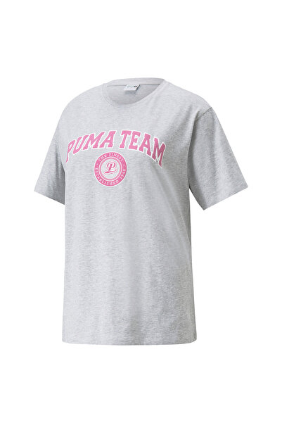 Puma Women Team Graphic Tee - Gray