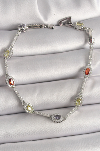 northcity n Silver Color Zircon Stone Drop Model Women's Bracelet - Stylish a...
