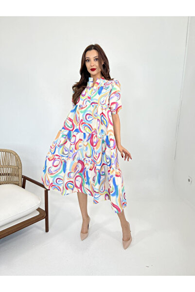 Efnaz style 5522 Dress-Latina - L - Gold