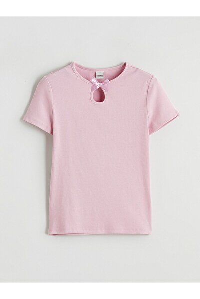LC Waikiki Tricou pentru fete LCW Kids cu detaliu cu fundă