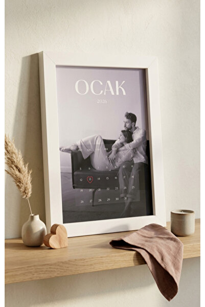 Sapphireworks Kişiye Özel Fotoğraflı Ahşap Çerçeveli Takvim – Yıldönümü Evlil...