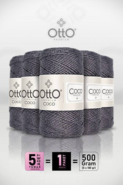 Otto Coco - Smoked - 5-Pack - 2Mm/100Gr/125M - Glitter Cotton Bag and Accesso...