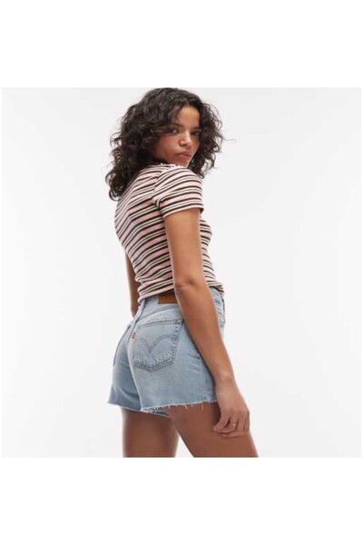 Levi's شورت ريب كيبي / شورت عالي الخصر