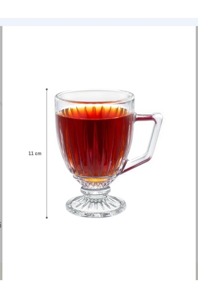 ORTAKÖYCENNETİ M C Annecy 4'lü Çay Fincanı Seti - Şeffaf - 190 ml
