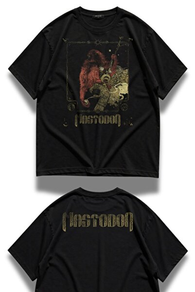 Fuddy Moda Μπλουζάκι Unisex Oversize Mastodon με στάμπα στον λαιμό και σχέδιο...