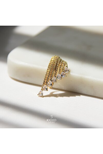 Rococo Shine Taşlı Tasarım Earcuff