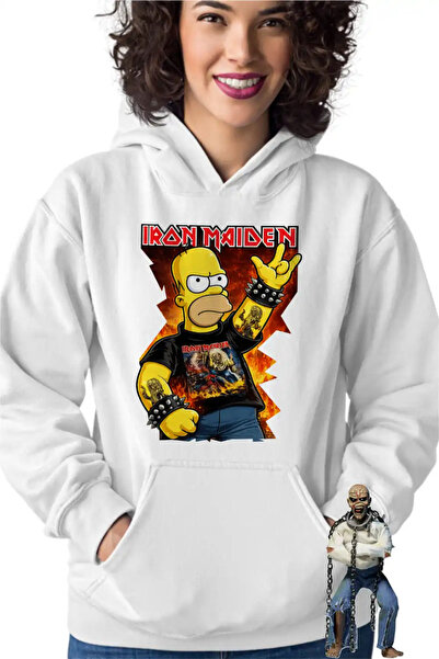 OEM Γυναικείο Φούτερ με κουκούλα Iron Maiden Homer The Simpsons