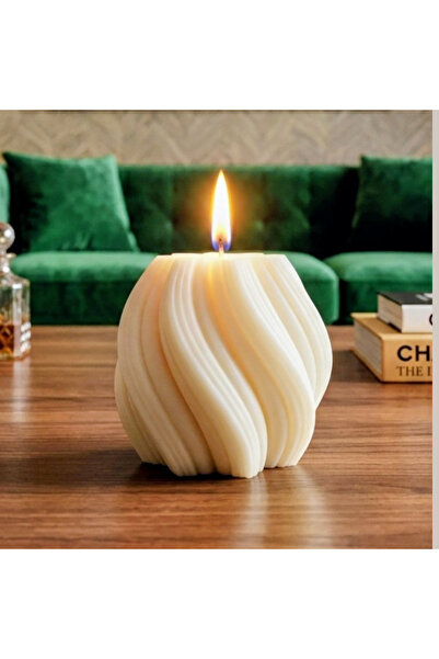 Ev Dekor Salon Pinterest Tasarım Krem Renk Dekoratif Handmade Kokulu Hediyelik Mum Süsü Kınalık Düğün Mum Ürün 4,5x3 cm