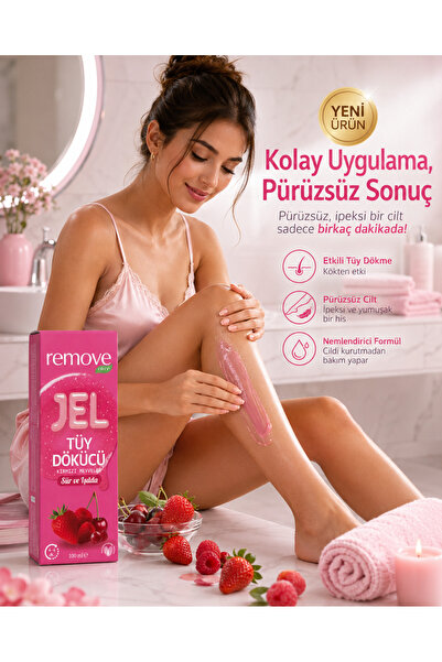 remove Tüy Dökücü Jel Krem 100 ml Kırmızı Meyveler Kokulu – 4-6 Dakikada Etki...
