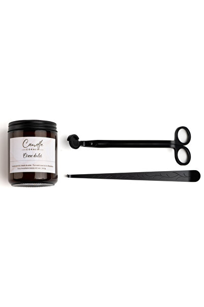 Candle Corner Premium set of handmade scented candle 210g and candle care acc...