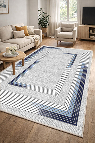 Lioara Home Modern Dijital Baskı Halı | Yıkanabilir Kaymaz Taban Mutfak Halısı