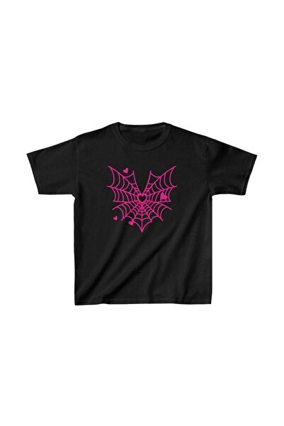Mariposa Secret Unisex Kids Printed T-Shirt - Black