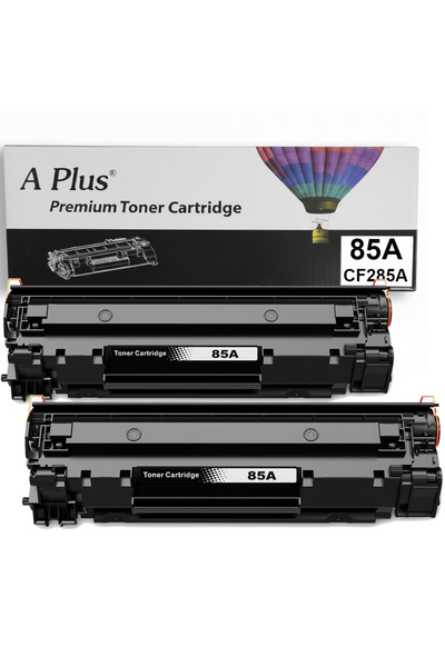 A PLUS 85A CE285A قطعتان من خرطوشة حبر الليزر السوداء المتوافقة لطابعات HP La...