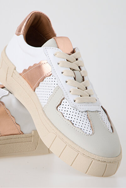 TREND Women's Daily Genuine Leather Sneakers Non-Slip Underlay Stretchy Comfo...