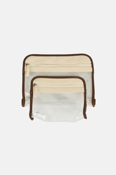Luxe + Willow 2 Pieces Luxe Travel Pouches, Transparent
