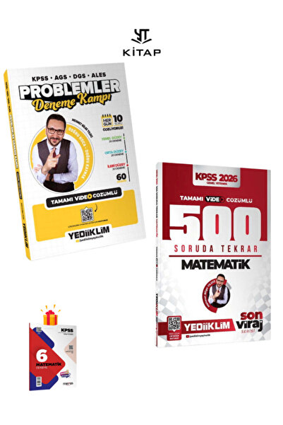 Yediiklim Yayınları 2026 Problemler Deneme ve KPSS Matematik Son Viraj Serisi...