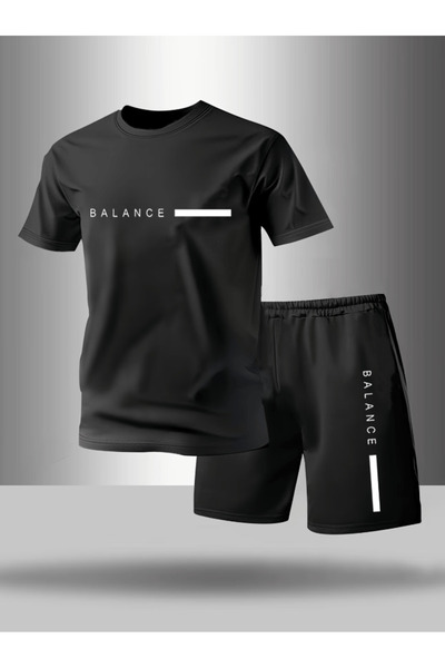 one button Set de tricou și pantaloni scurți pentru bărbați, premium, oversiz...