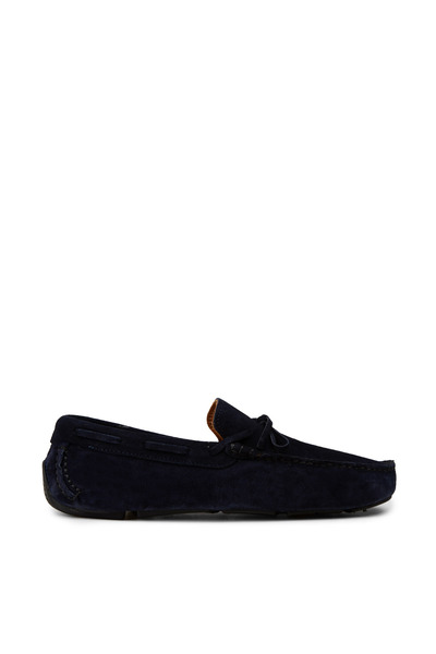 Deery Men's Genuine Suede Navy Blue Loafers