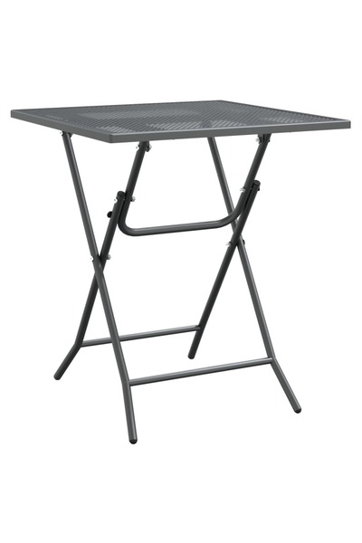vidaxl Masă de grădină antracit 60x60x72 cm plasă metalică expandată