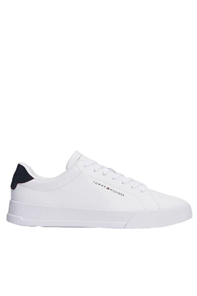 Tommy Hilfiger Ανδρικά Δερμάτινα Sneakers Λευκά FM0FM05367-0LD