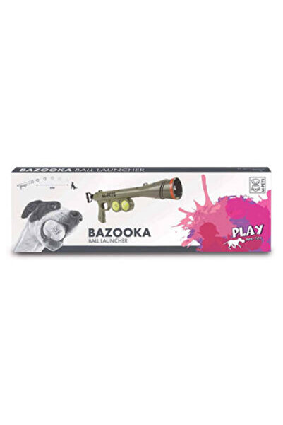 OSKA GLOBAL Bazooka Ball Launcher Dog Toy Green 19X9.5X60 cm