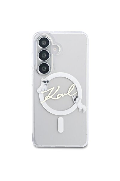 Karl Lagerfeld IML KC Script MagSafe Case for Galaxy S26 Plus Clear