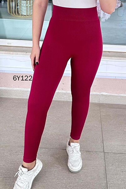 İnce Topuk Seamless Ribbed Sports Leggings 6Y122