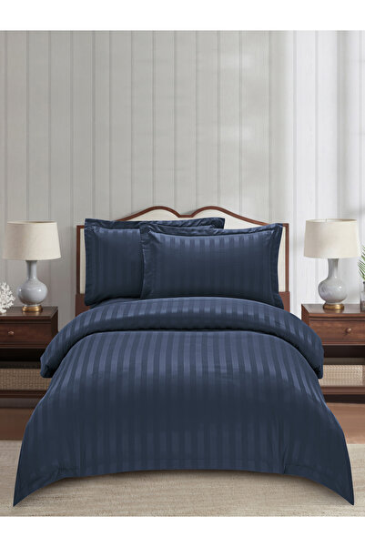 Donetella Single Duvet Set, 5 Pieces, 170X230 Cm, Striped Bedding Set, All Se...