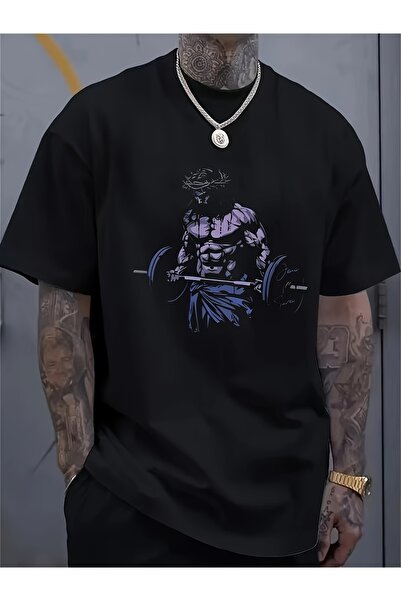yiou trendy clothing تي شيرت رجالي صيفي كاجوال بنقوش