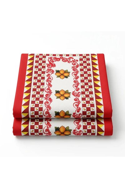 GÜLER HOME Red Patterned Decorative Table Runner