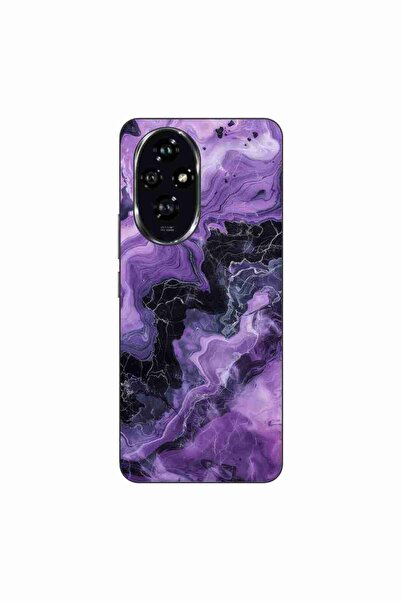 OEM Husa compatibila cu Honor 200 Silicon Gel Tpu Model Abstract Purple Marble