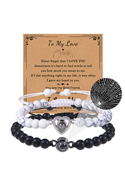 CTAL Set of 2 I love you bracelets, for couples, lovers, valentines, with the...