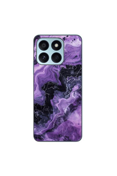 OEM Husa compatibila cu Honor X8b Silicon Gel Tpu Model Abstract Purple Marble