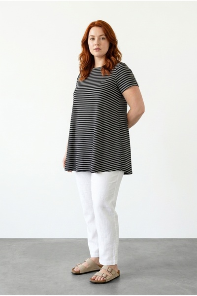 Stil Diva Striped Long T-shirt