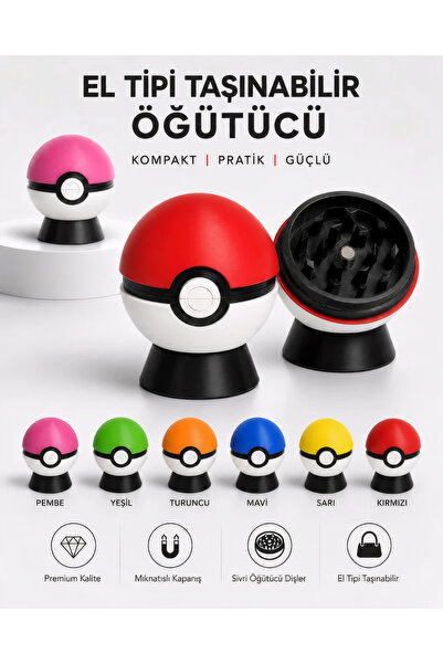 Arvina Atelier Poketop Tasarımlı El Tipi Tütün ve Baharat Öğütücü | Mini Taşı...