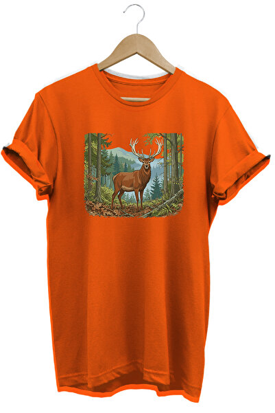 remonz Tricou cu imprimeu Stately Deer pentru natură și camping, îmbrăcăminte...