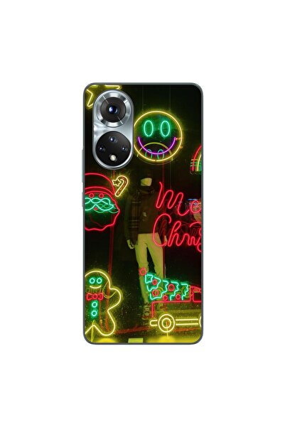 OEM Husa compatibila cu Honor 50 Silicon Gel Tpu Model Craciun Vitrina Neon L...