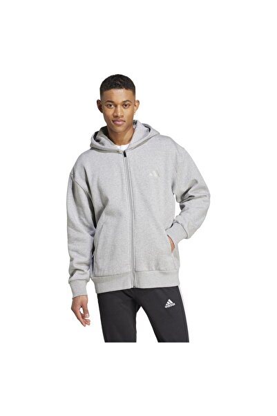adidas Hanorac cu fermoar integral din fleece pentru bărbați, All SZN, XL