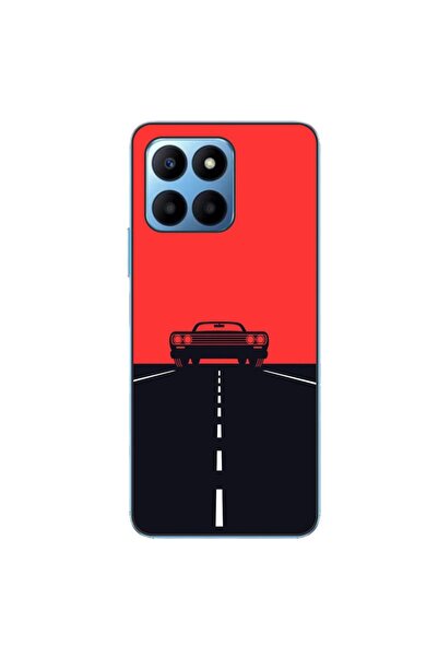 OEM Husa compatibila cu Honor 70 Lite Silicon Gel Tpu Model Red Sky Muscle Car