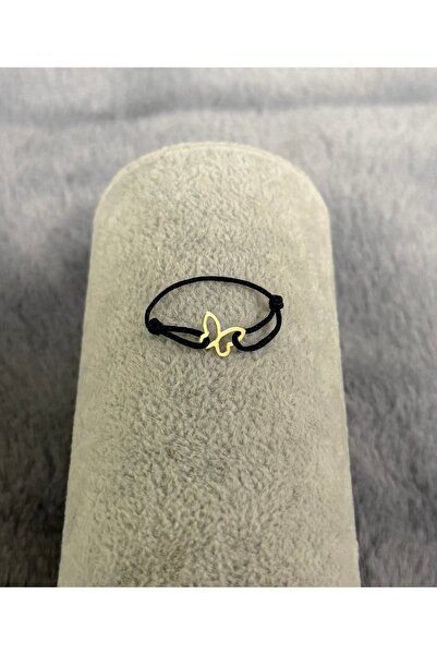 BASTORE Inel reglabil pe snur cu fluture din aur 14k