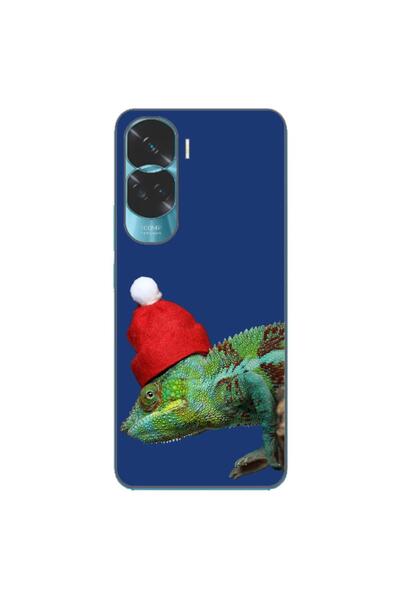 OEM Калъф, съвместим с Honor 90 Lite 5G, силиконов гел TPU, с десен Коледен х...