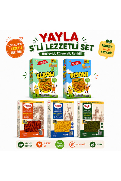Yayla Protein ve Lif Kaynağı 5’li Karma Makarna Paketi