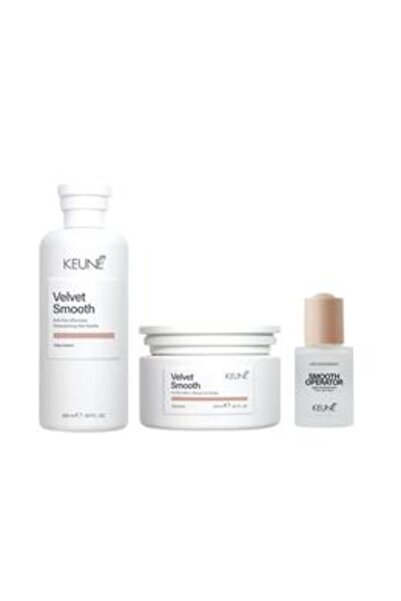 Keune Anti-Frizz Hair Package - Velvet Smooth Anti-Frizz: Shampoo 300 ml, Mas...