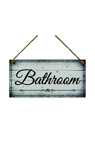 meijiafei Bathroom Hanging Wall Art Sign Home or Office Door Decor 12.7 cm x ...