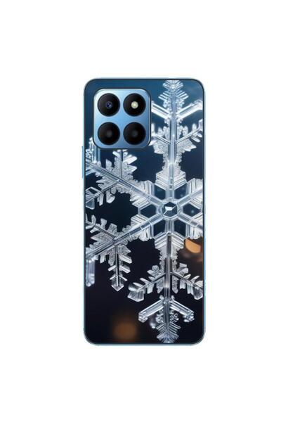 OEM Θήκη συμβατή με Honor X6, από σιλικόνη gel TPU, μοντέλο Μεγάλη Χιονονιφάδα