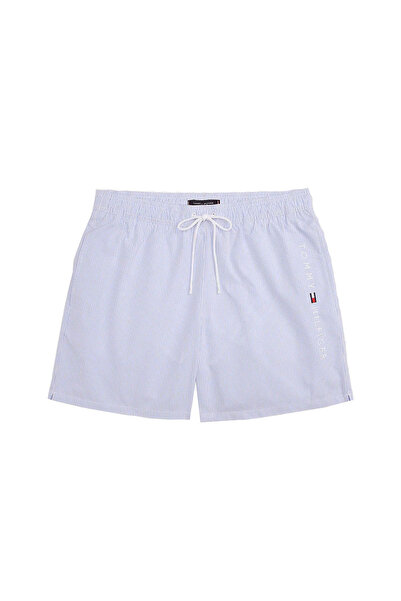 Tommy Hilfiger Șorturi de baie bărbătești originale cu dungi, lungime medie, M