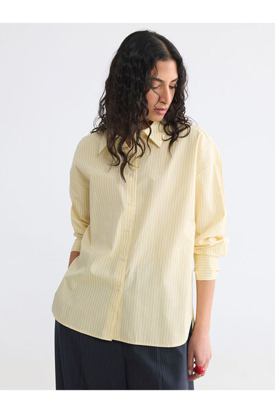 LC Waikiki Yellow Striped Women's Shirt